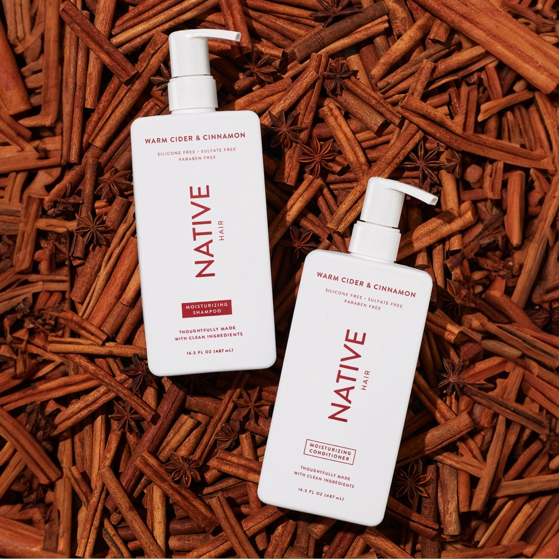 Native Moisturizing Shampoo, Warm Cider & Cinnamon, Sulfate Free, Paraben Free, 16.5 fl. oz