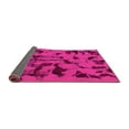 thumbnail image 2 of Ahgly Company Indoor Round Abstract Pink Modern Area Rugs, 4' Round, 2 of 4