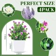 thumbnail image 3 of Der Rose 4 Packs Fake Plants Small Artificial Potted Faux Plants with Flowers for Home Bathroom Living Room, 3 of 10