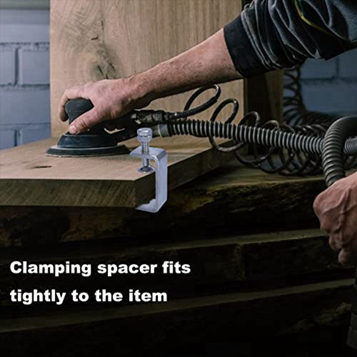 12 Pcs 1 Inch Stainless Steel Small C-Clamp for Woodworking, Heavy Duty Metal U-Clamps Mini Desk -Clamp