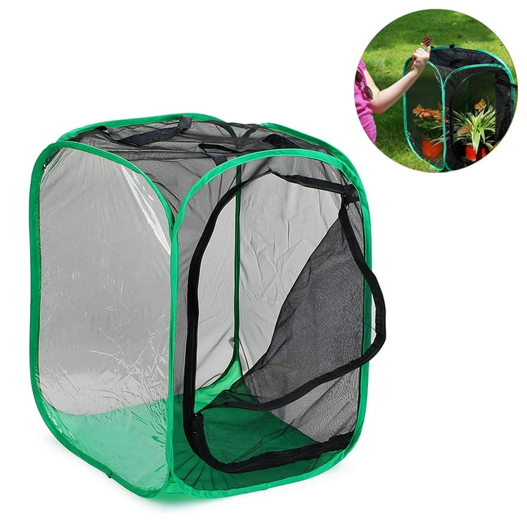 Tall Large Butterfly Habitat Cage Collapsible Terrarium Pop-up Lnches ,  Insect and Butterfly Net for Raising Inserts