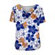 thumbnail image 5 of Xuyuer Womens Short Sleeve Shirts Business Casual Collared V Neck Tops Printed Fashionable Pile Collar Breathable Summer Short Sleeved Casual T-shirt Top, 5 of 6