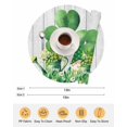 thumbnail image 6 of 15 Inch Round Placemats Set of 6, St. Patrick's Day Non Slip Heat Insulation PP Table Mats, Lucky Shamrock Watering Can Gnomes Daisy Wood Washable Place Mats for Kitchen Dining Party Table Decor, 6 of 7