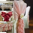 thumbnail image 5 of Efavormart 1 Set Wedding Chiffon Chair Sashes Aisle Decorations Draping Fabric Wrinkle-Free Dusty Rose Chair Cover for Party Ceremony Reception Floral Arrangement Banquet Outdoor Decor, 5 of 11