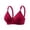 Red, variant on Women's Wireless Bras Push Up Classic Casual Build Regular Basic Undergarment