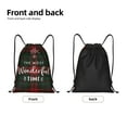 thumbnail image 5 of Kdxio Wonderful Time Christmas Print Drawstring Backpack Bag,Waterproof Draw String Back Sack, Gym Drawstring Bags Swim Bag For Unisex, 5 of 9