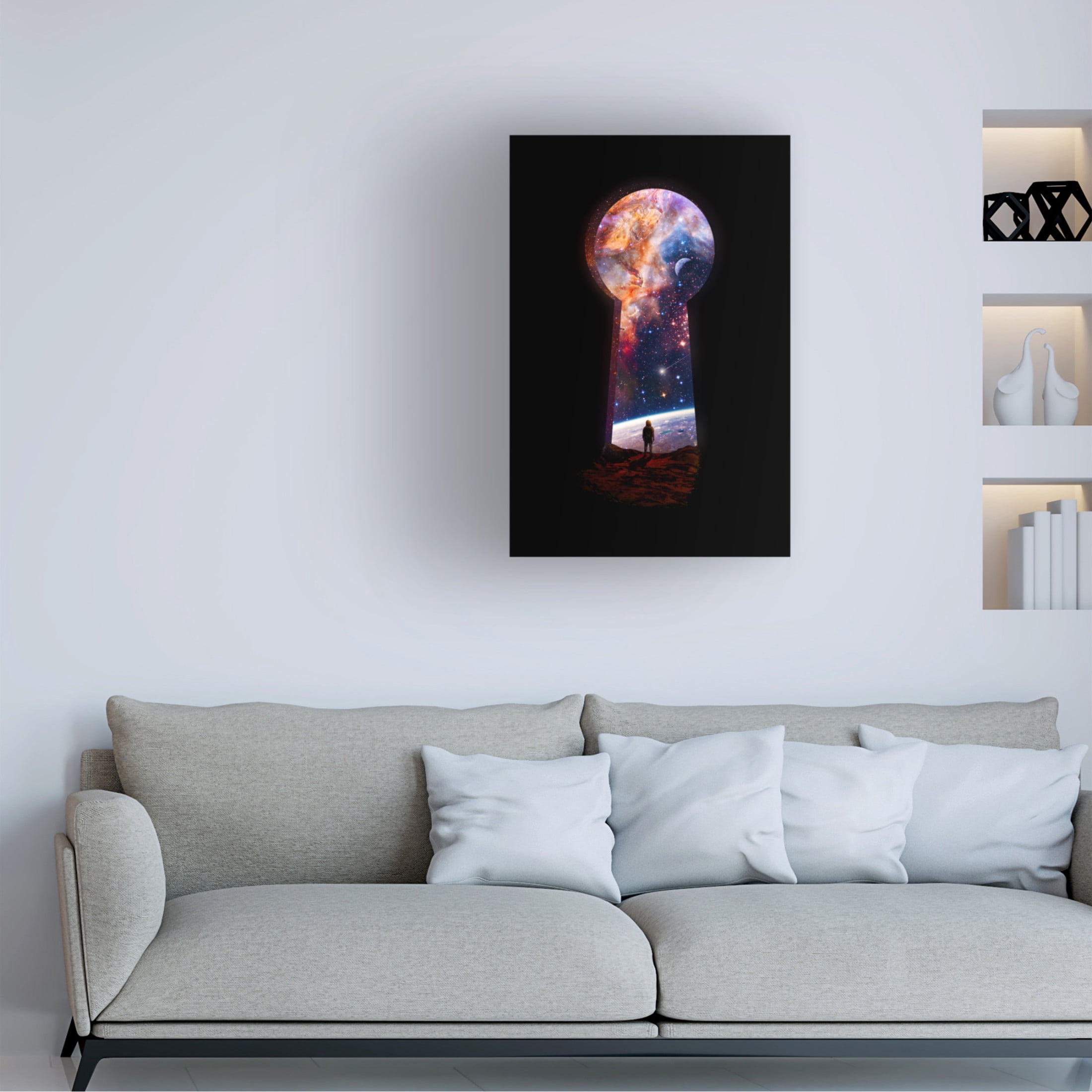 Canvas Wall Art - Francis Minoza 'Entrance' Wall Art for Living Room, Bedroom, or Office D?cor by Trademark Fine Art - 30 x 47 Inches