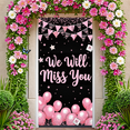 thumbnail image 5 of Decorative Design Farewell Party Banner Stars Design Goodbye Banner Pink Balloon Elements We Will Miss You for Farewell Party Office Event Home Decoration, 5 of 7