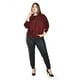 thumbnail image 5 of Blusa de hilos brillantes Roman Fashion Tallas Extras 5108 Rojo 38, 5 of 6