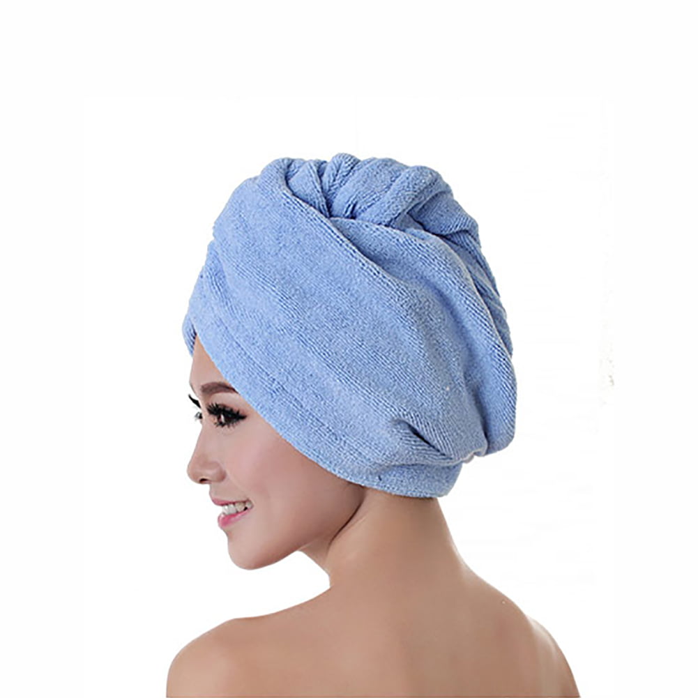 Bathing Microfiber Towel Quick Dry Hair Drying Hat Spa Turban Wrap Z5U4 