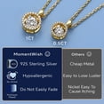 thumbnail image 6 of MomentWish 14K Gold Plated Necklace Round Cut Moissanite Dance Pendant Necklace for Anniversary Christmas Valentines, 6 of 8
