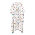 thumbnail image 2 of HELLHERO Polyester Bathing Suit Cover Up for Summer Lightweight Free Size Beach Cover Up Cat and Donut Design, 2 of 6