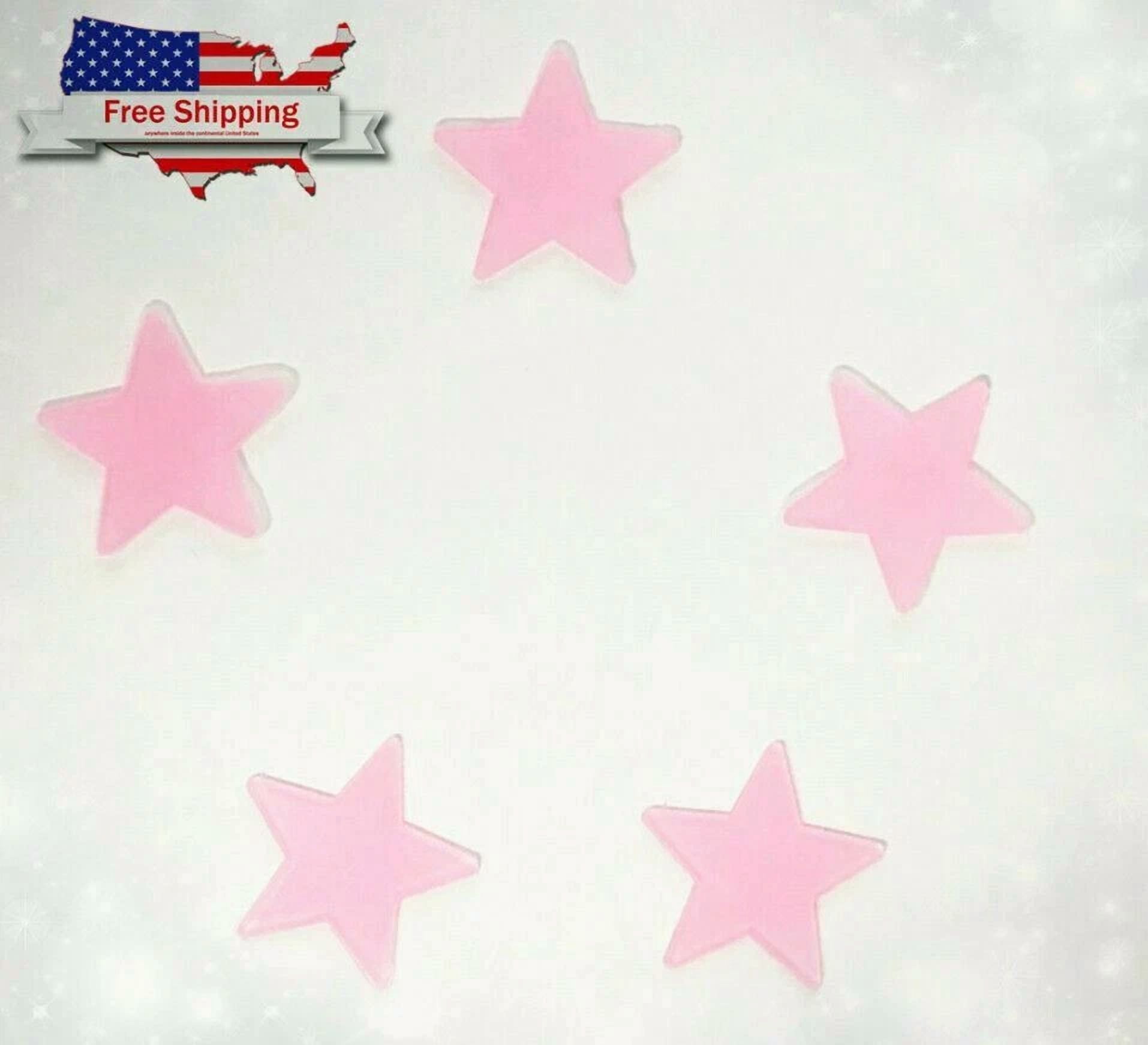 Pink 200 3D Home Wall Ceiling Glow In The Dark Stars Child Room Plastic Stickers