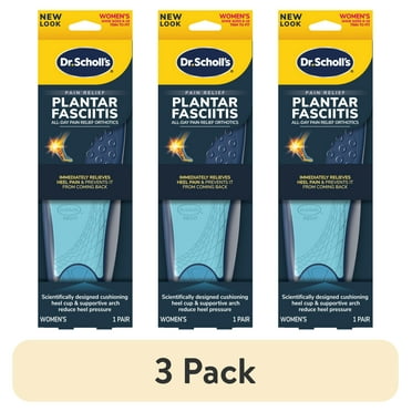 (3 pack) Dr. Scholl’s Plantar Fasciitis Pain Relief Insoles with Arch Support, Men Shoe Sizes 8-13, 1 Pair