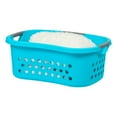 thumbnail image 6 of IRIS USA 3Pack Large Plastic Clothes with Hip Grip Laundry Basket, Hamper, Teal, 6 of 7