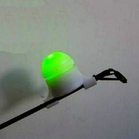 AngelCity 2 in 1 LED Night Fishing Rod Tip Clip on Fish Strike Bite Alert Alarm Light,Luminous Lighting EVA Foam