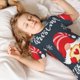 thumbnail image 5 of Fotbe Cute Christmas Gnomes (2) Pijama Estampada de 2 Piezas para Niños – Ropa de Dormir de Manga Corta Cómoda para Niños y Niñas, Camiseta y Shorts de Algodón-Small, 5 of 6
