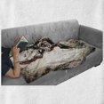 thumbnail image 6 of Zombie Soft Flannel Fleece Throw Blanket, Dead Man in Abandoned Old House Hell Style Mystery Blood Vampire Design, Cozy Plush for Indoor and Outdoor Use, 50" x 60", Jade Green Cream, by Ambesonne, 6 of 6