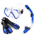 thumbnail image 1 of Equipo Completo de Snorkel, Máscara Panorámica de Gran Ángulo con Tubo de Respiro y Aletas, Accesorio para Buceo Recreativo en Aguas Poco Profundas, 1 of 5