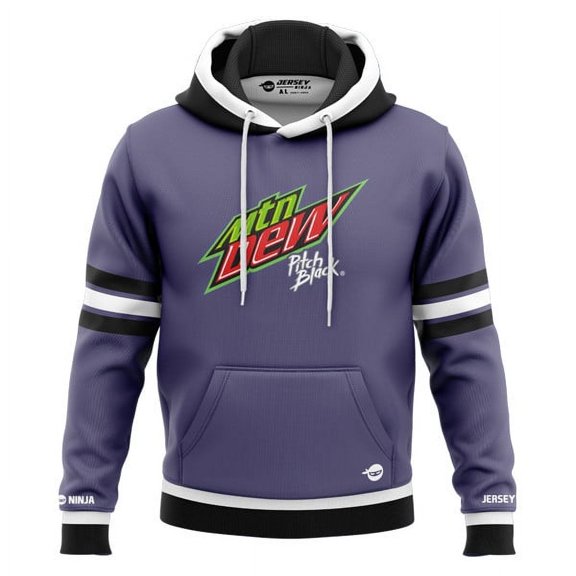 Mountain Dew Pitch Black Purple Performance Hoodie