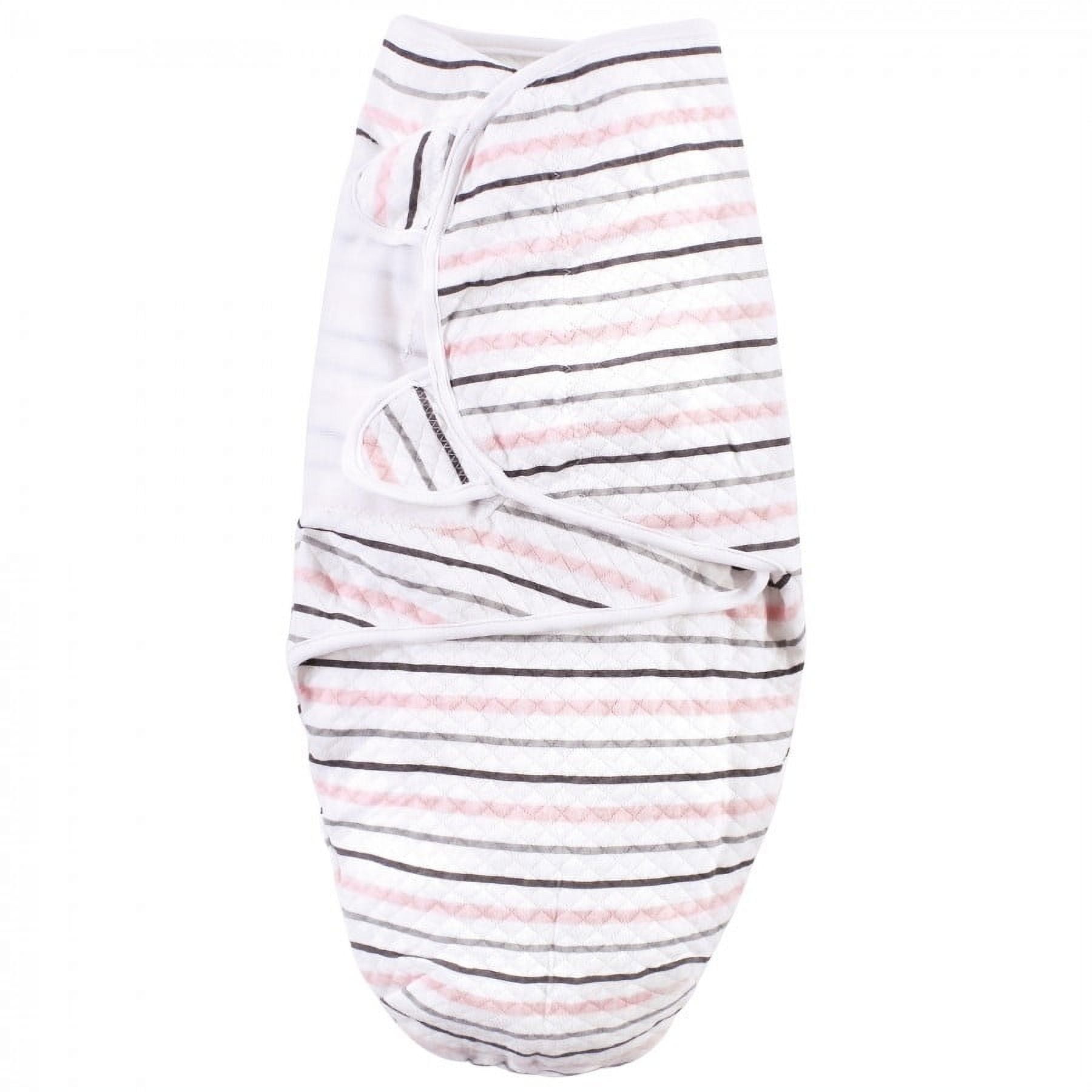 Hudson Baby Infant Girl Quilted Cotton Swaddle Wrap 3pk, Pink Safari, 0-3 Months