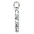 thumbnail image 2 of Sterling Silver Swirl 3-stone CZ Pendant Charm, 2 of 4