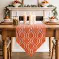 thumbnail image 3 of Table Runners 72 Inches Long, Orange Morocco Cotton Linen Kitchen Dining Coffee Table Runner for Party Home Decor, Geometric Ombre Plaid Abstract Tabletop Dresser Scarves Runner Decor 16x72 Inch, 3 of 9