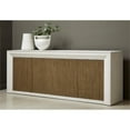 thumbnail image 5 of Bowery Hill Modern 4 Door Wood Storage Console in White & Brown, 5 of 6