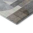 thumbnail image 3 of Addison Rugs Mayfield Premium Machine Washable Transitional Geometric Taupe Rectangle Rug, 10' X 14' Machine Washable Transitional Geometric Taupe Oversized Sherpa Throw Blanket, 3 of 7