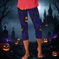 thumbnail image 4 of Stamzod Womens Halloween Capri Leggings High Waisted Silm Fitted Capri Yoga Pants Plus Size Capris for Women, 4 of 8