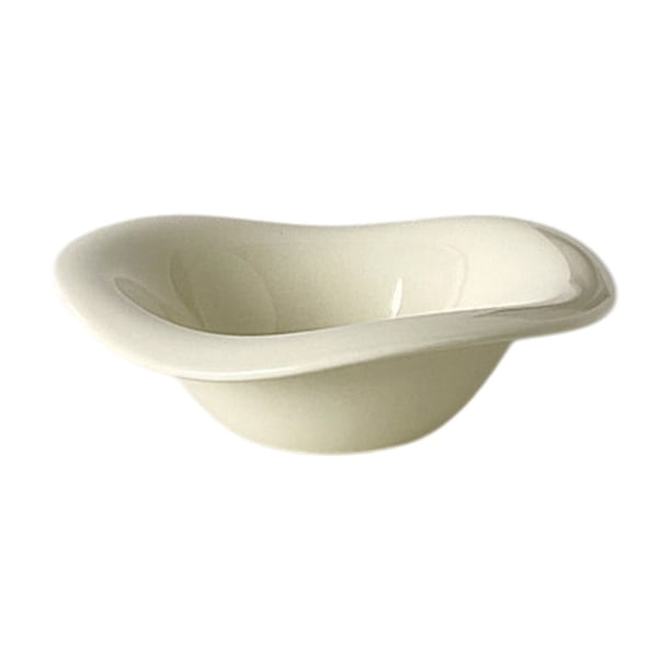 Yhmxh Utensilios de cocina Tazón de cerámica estilo crema para postre, té de la tarde, ensalada de frutas, vajilla para cafeterías. Muebles para cocina Accesorios de cocina Mueble organizador cocina