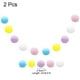 thumbnail image 2 of Uxcell 2 piezas de guirnalda de pompones de 6.6 pies con 30 bolas para decoración de manualidades (azul, amarillo, púrpura, blanco, rosa), 2 of 6