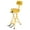 Yellow, variant on Guitar Stool with Built-in Neck Rest & Foot Rest, Foldable 3.15" Padded Chair Heavy Duty 350 lb Capacity, Portable Music Seat for Practice & Performance
