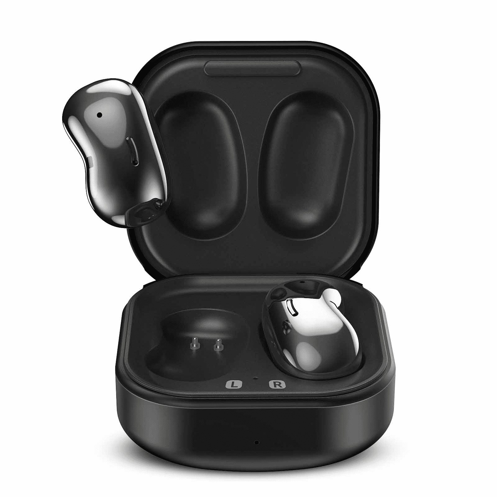 UrbanX Street Buds Live True Bluetooth Wireless Earbuds For 7S With Microphone (Wireless Charging Case Included) Black