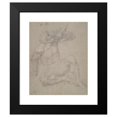 thumbnail image 2 of Domenichino 12x14 Black Modern Framed Museum Art Print Titled - Study of a Seated Old&nbsp;Man, 2 of 5