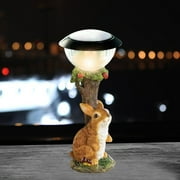 Qiweii Solar Bunny Puppy Garden Welcome Lights, Outdoor Patio Decorative Solar Lights, Cute Animal-Themed Garden Lighting