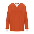 thumbnail image 6 of BSDJILFG Womens Oversized Sweatshirt 2025 Casual Crewneck Long Sleeve Colorblock Striped Pullover Tunic Tops Outfits, 6 of 6