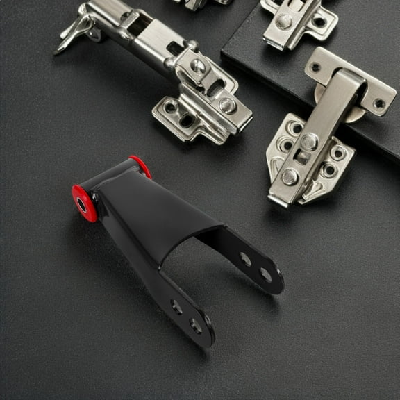 OFFIGAM 2Pcs Black Metal Rear Leaf Spring Shackle Kit Easy Install Rear Suspension Part