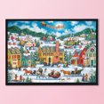thumbnail image 3 of Punto de cruz completo Ciudad Nieve Escena 11CT DIY Impreso Paisaje Bordado Arte de la pared Tmvgtek decoración de arte en el hogar, 3 of 9