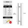 thumbnail image 2 of Oval Shape Glass Door Handles Stainless Steel Barn Doors Pull Handle Set, Shower Door Hardware Fittings ,Easy to Install, 2 of 8