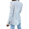 thumbnail image 4 of Blazers Décontractés pour Femmes à Boutons Manches Longues Vestes Costumes Col à Revers Manteau, 4 of 6