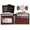 Full-grain Leather Flip-id Black, variant on Men's RFID Blocking ID Window Multi-Card Travel Bifold Genuine Leather Pocket Wallet - in Gift Box
