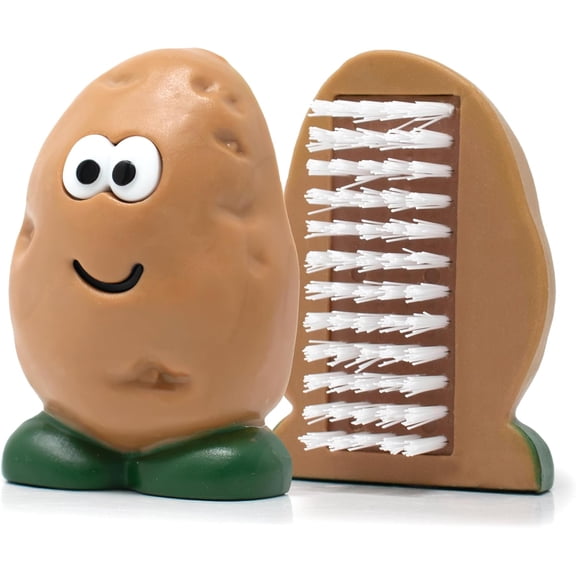 Spud Dude Potato Brush, Vegetable and Fruit Scrubber, Produce Cleaner, Cute Kitchen Gadget, Dishwasher Safe