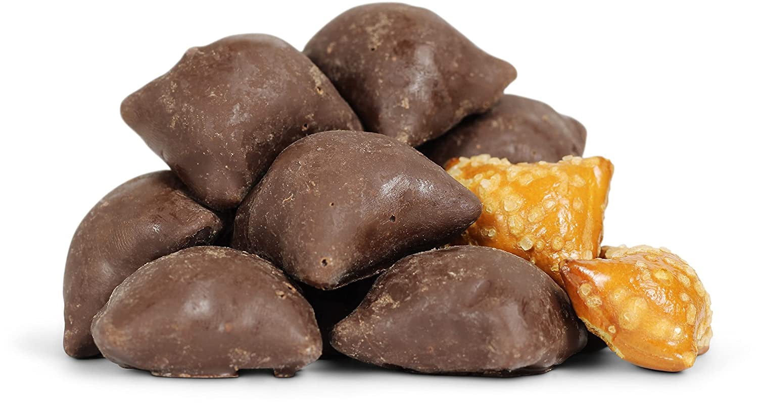 Dark Chocolate Covered Peanut Butter Pretzels by Its Delish, 1.8 LBS Jumbo Container Bulk  Gourmet Chocolate Coated Pretzel Nuggets Filled with PeanutButter Bites  Awesome Candy Snack, Vegan, Kosher