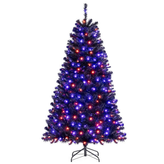 Costway 6' Halloween Tree Artificial Decoration Tree with 758 Branch Tips 6 Lighting Modes