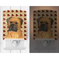 thumbnail image 2 of Carolines Treasures SS4339CNL Bullmastiff Fall Leaves Portrait Ceramic Night Light, 2 of 2