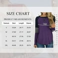 thumbnail image 3 of SHIBEVER Long Sleeve Tops for Women Fall Fashion Clothing Round Neck Tunic Top Striped T Shirts Casual Color Block Tops Blouses Purple L, 3 of 8