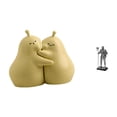 thumbnail image 1 of Sujetalibros de cerámica con forma de pera abrazada, fina artesanía, adorno para estantería, figura de caballero, estatua decorativa, adorno de mesa p, 1 of 8