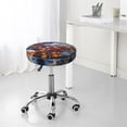 thumbnail image 5 of Halloween Pets Pumpkins Round Bar Stool Seat Covers, Elastic Round Chair Cover Stool Seat Slipcover Bar Stool Cushions Round Pad for 12-14 inch, 5 of 5