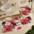 thumbnail image 6 of Shower Curtain 4 Piece Set Summer Bee Red Floral Buffalo Plaid Bathroom Sets with Shower Curtain And Rugs 4 Piece Welcome Spring Floral Bee Holiday Farmhouse Bathroom Shower Set for Bathroom Decor, 6 of 8